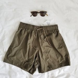 H&M Men's Khaki Swim Trunks